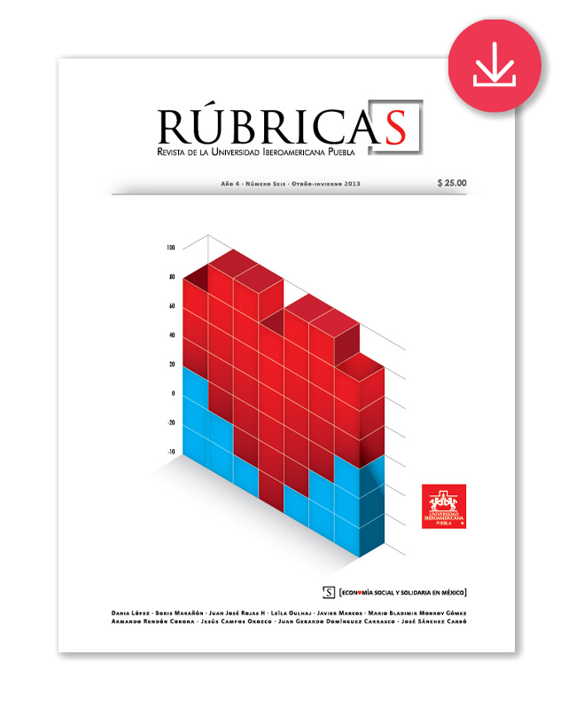 Revista Rúbricas, número 6, otoño-invierno de 2013. Tema: Economía Social y Solidaria en México-image